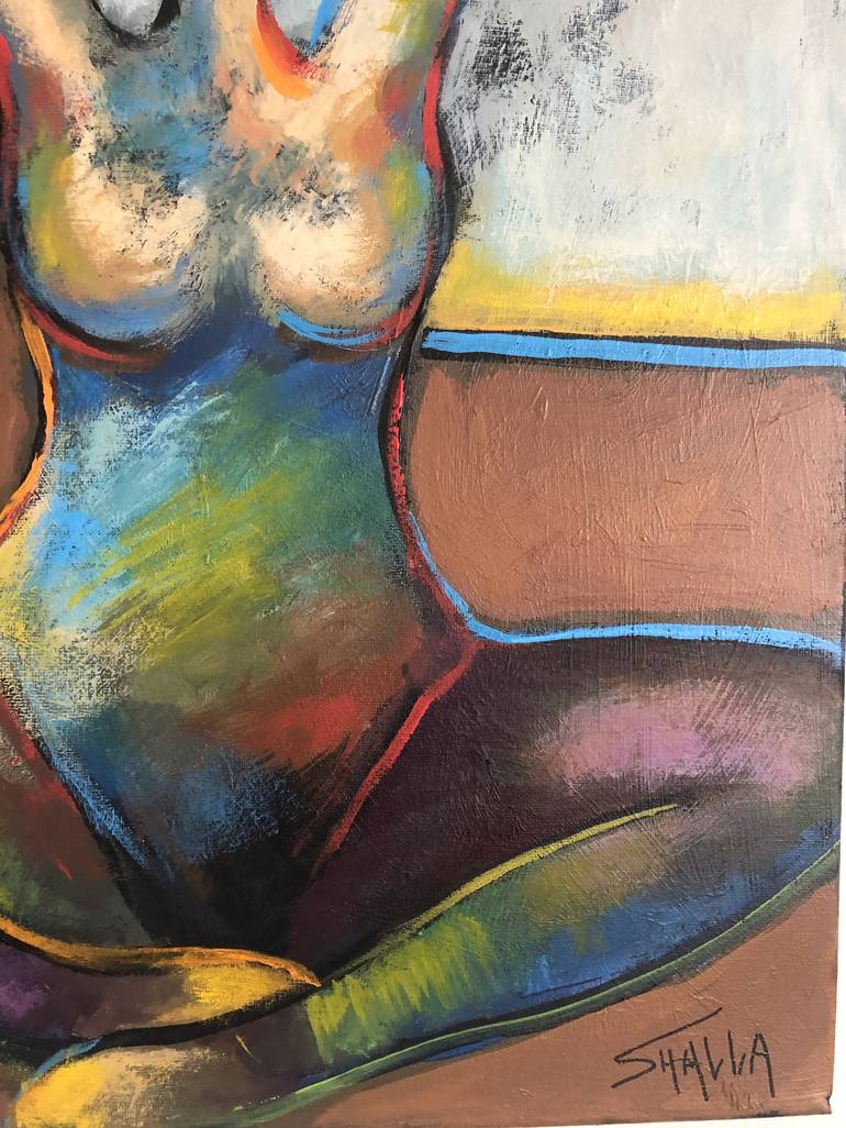 Original Abstract Expressionism Women Painting by Shalla Javid