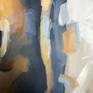 Figurative painting in acrylic, on gallery wrap canvas, no need framing. with rectangular textures creating shadows and light.