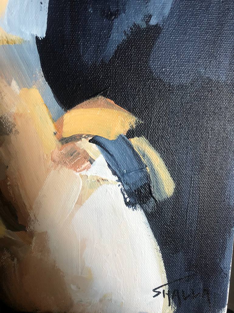 Original Figurative Nude Painting by Shalla Javid