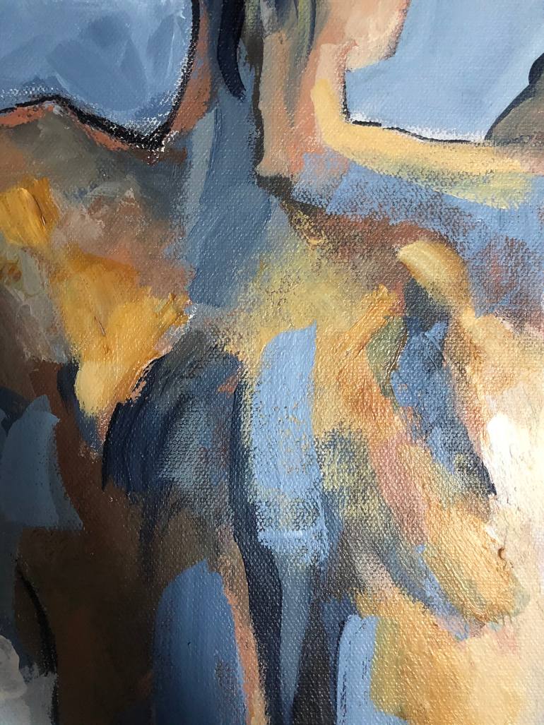 Original Figurative Nude Painting by Shalla Javid