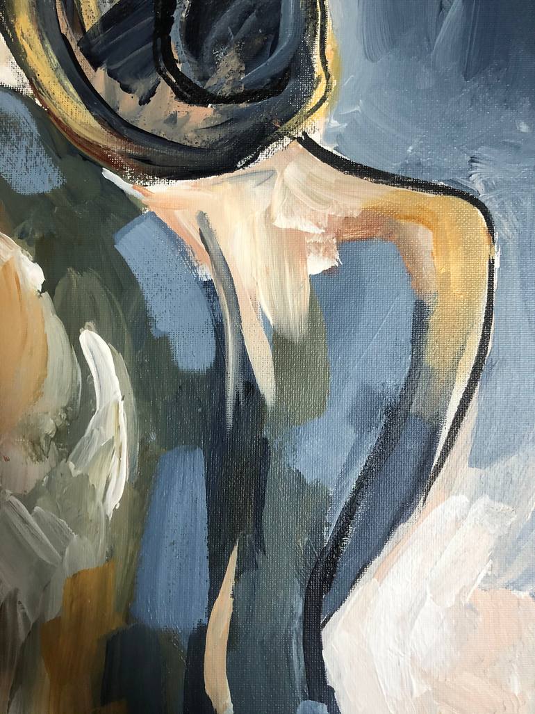 Original Figurative Nude Painting by Shalla Javid