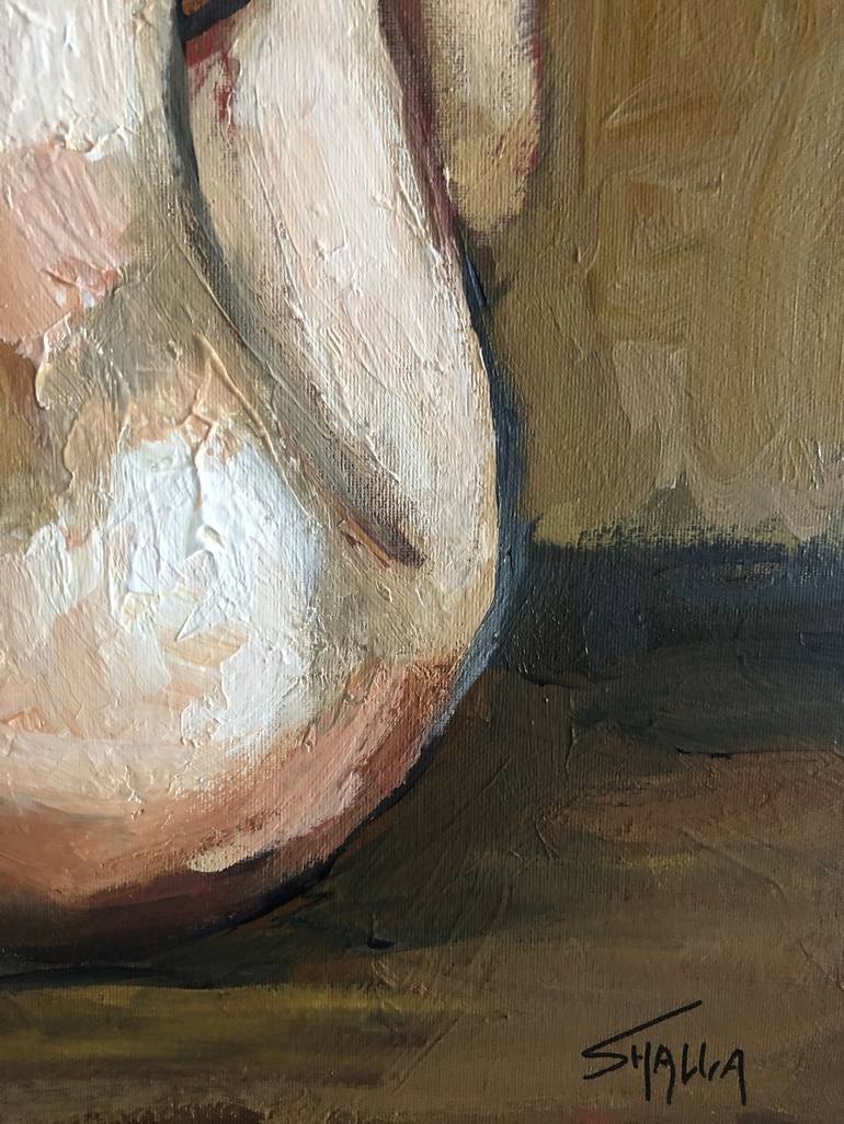 Original Figurative Nude Painting by Shalla Javid