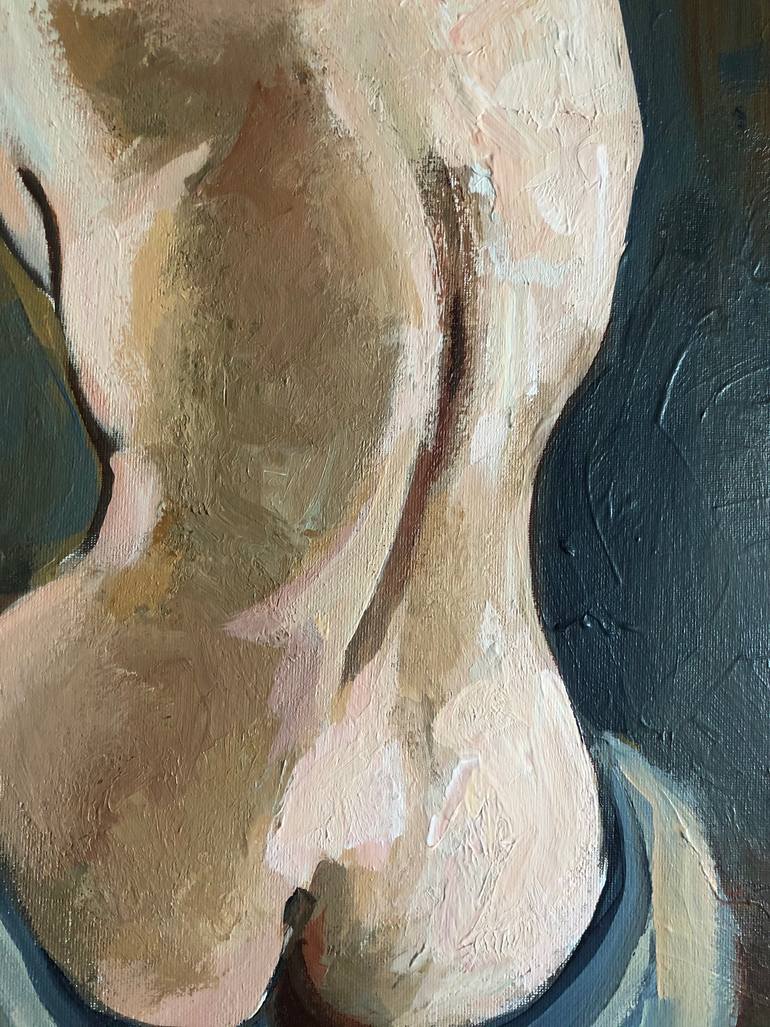 Original Figurative Nude Painting by Shalla Javid
