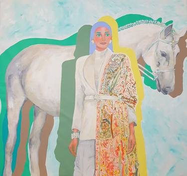 Saatchi Art Artist Serena Singh; Paintings, “Woman and Horse” #art