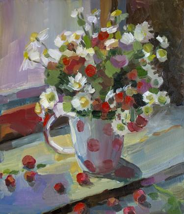 Original Impressionism Floral Paintings by Oleksandr Komarnytskyi