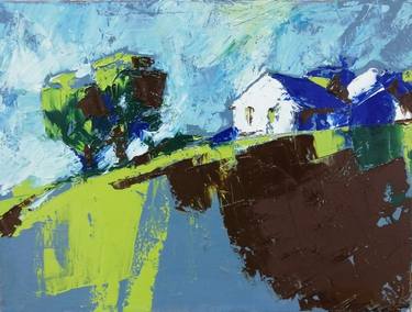 Original Abstract Landscape Paintings by Oleksandr Komarnytskyi