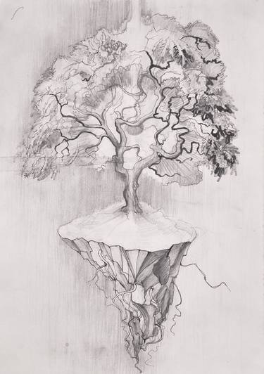 Print of Abstract Expressionism Tree Drawings by Daria Khmyzova