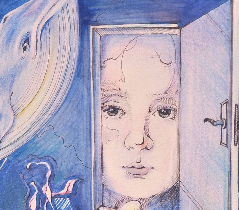 Original Surrealism Fantasy Drawing by Daria Khmyzova