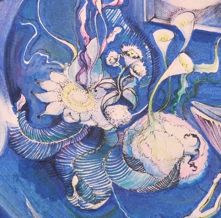 Original Surrealism Fantasy Drawing by Daria Khmyzova