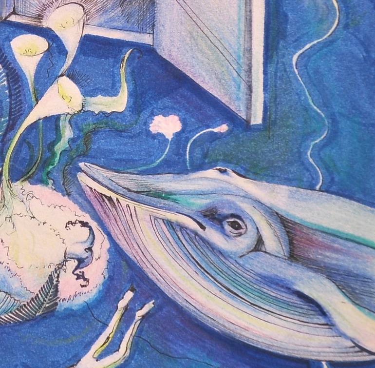 Original Surrealism Fantasy Drawing by Daria Khmyzova