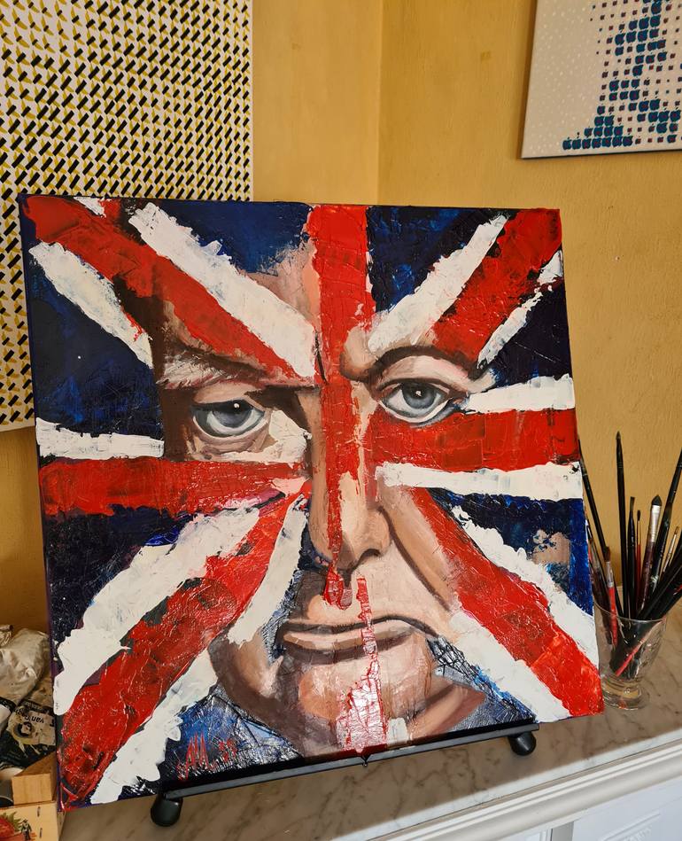 Original Abstract Expressionism Pop Culture/Celebrity Painting by Anatoliy Mytskan 