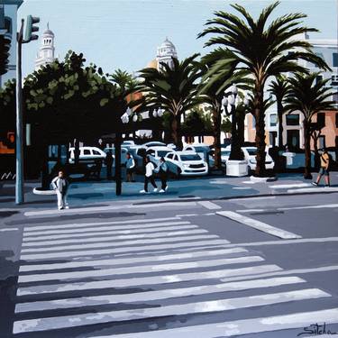 Original Contemporary Cities Paintings by Rosana Sitcha