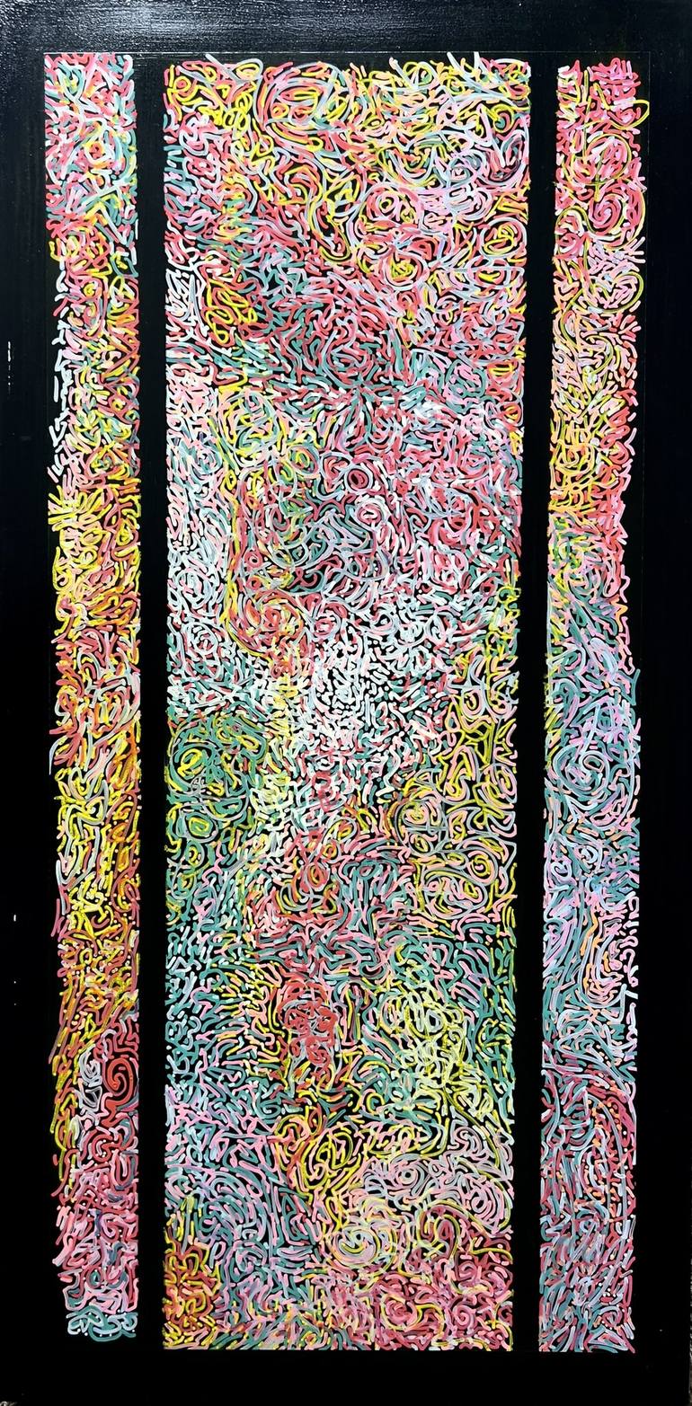 Original Abstract Expressionism Abstract Painting by yvan Belanger