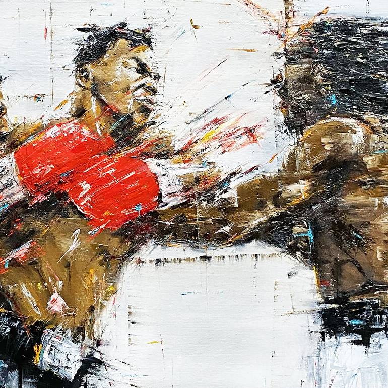 Original Abstract Sports Painting by Marc van Rooijen