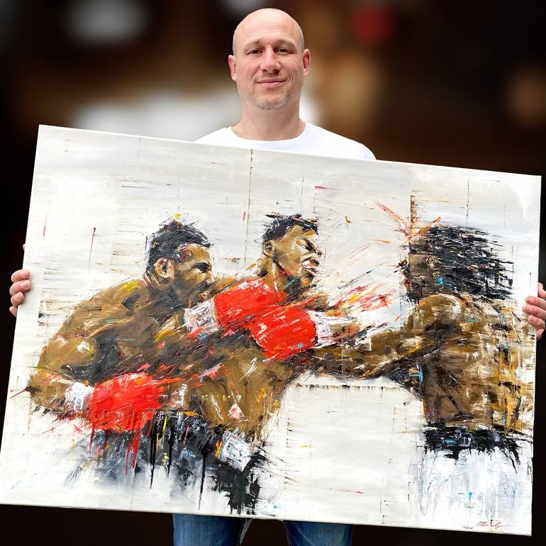 Original Abstract Sports Painting by Marc van Rooijen