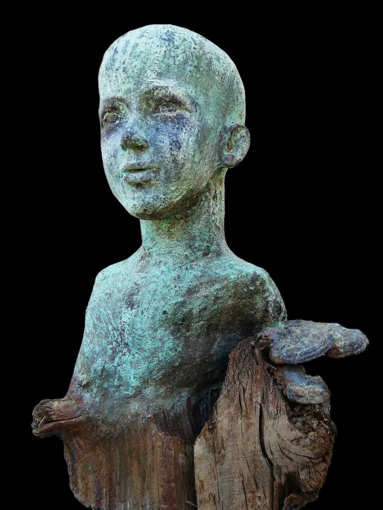 Original Figurative Children Sculpture by Ulrike Balkau