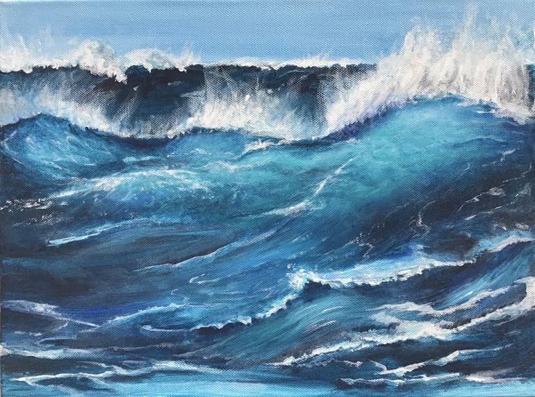 Blue Storm Painting by Glenys Flint | Saatchi Art