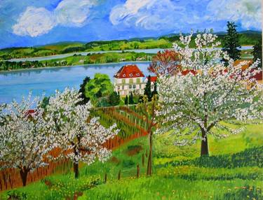 Landscape with almond trees thumb