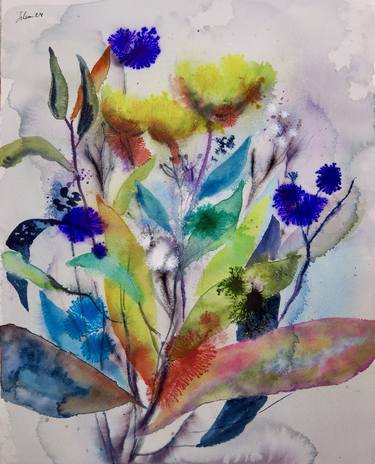 Print of Figurative Floral Paintings by SILVIA SIERRA SANCHEZ