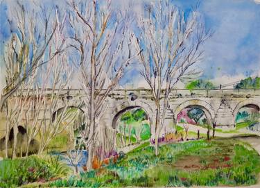 Original Figurative Landscape Painting by Silvia Sierra Sanchez