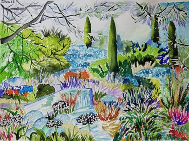Original Illustration Landscape Painting by Silvia Sierra Sanchez