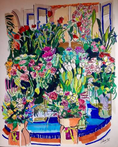Original Floral Drawings by SILVIA SIERRA SANCHEZ