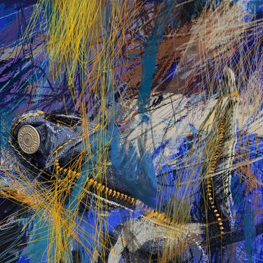 Original Abstract Expressionism Abstract Mixed Media by Gustavo Loza
