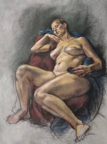 Original Figurative Women Drawings by Sharon Allicotti