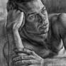 DETAIL of "Sean Leaning on His Hand"