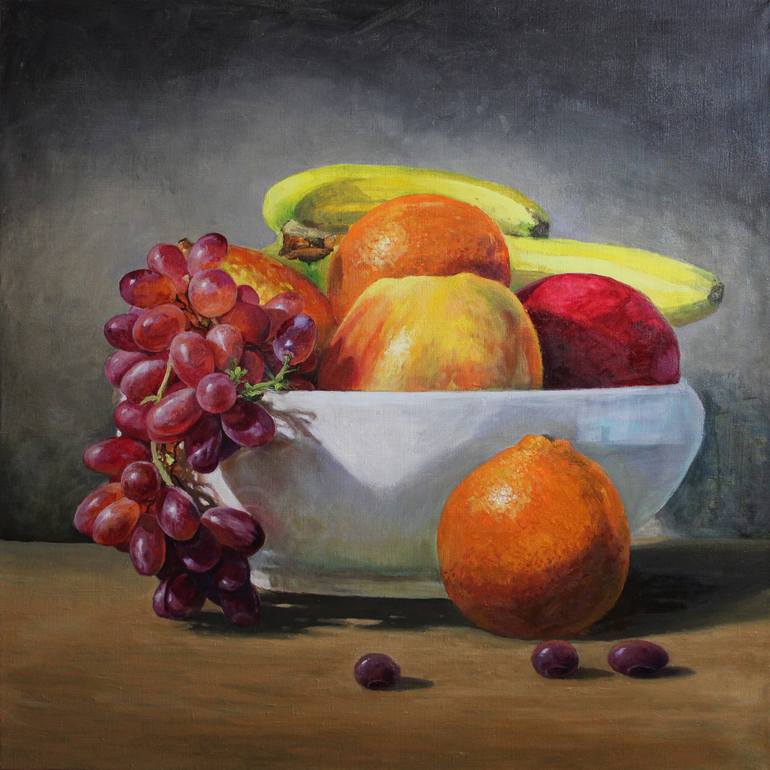 fruit cocktail Painting by Linar Ganeev | Saatchi Art