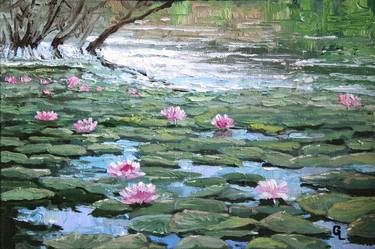 Original Impressionism Floral Painting by Linar Ganeev