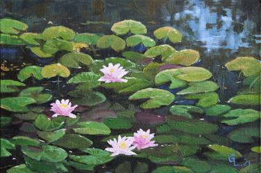 Original Impressionism Floral Painting by Linar Ganeev