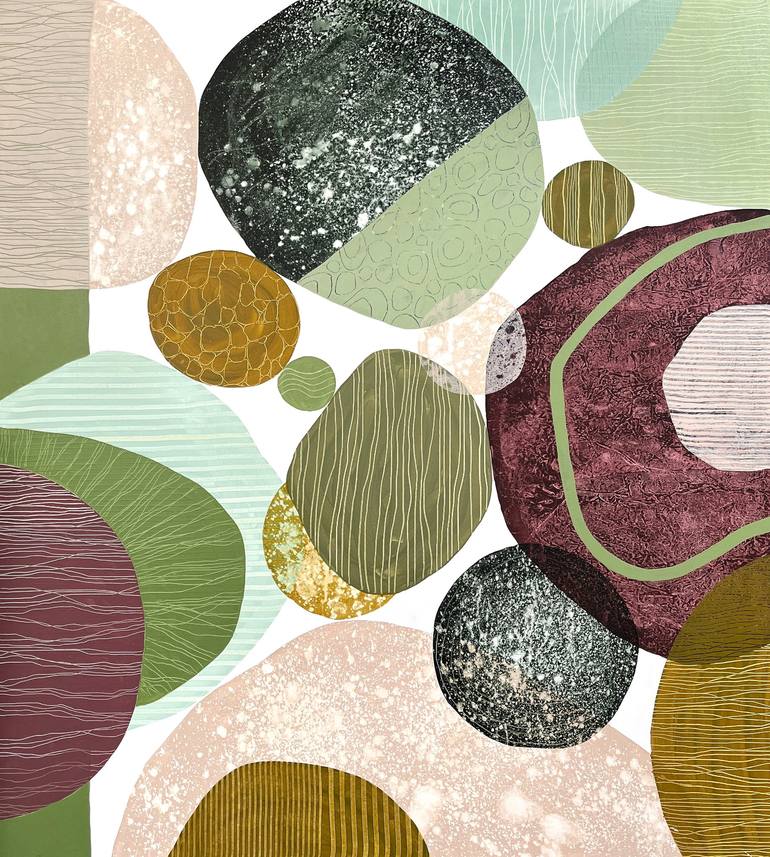 Original Geometric Abstract Paintings by Cristina Dalla Valentina