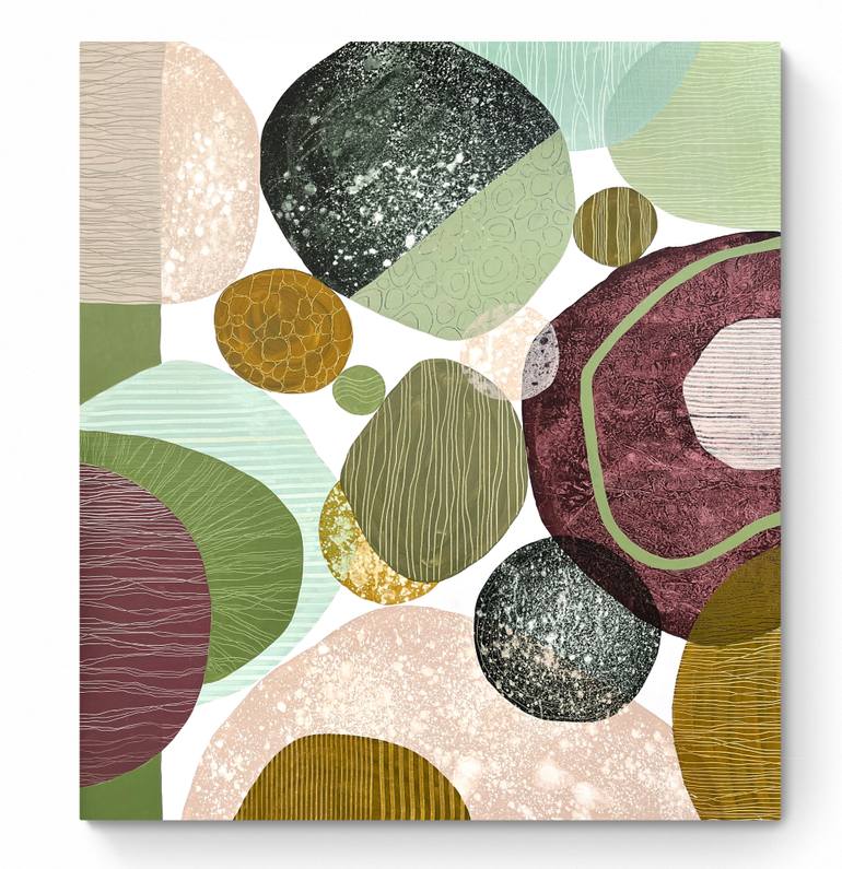 Original Geometric Abstract Painting by Cristina Dalla Valentina