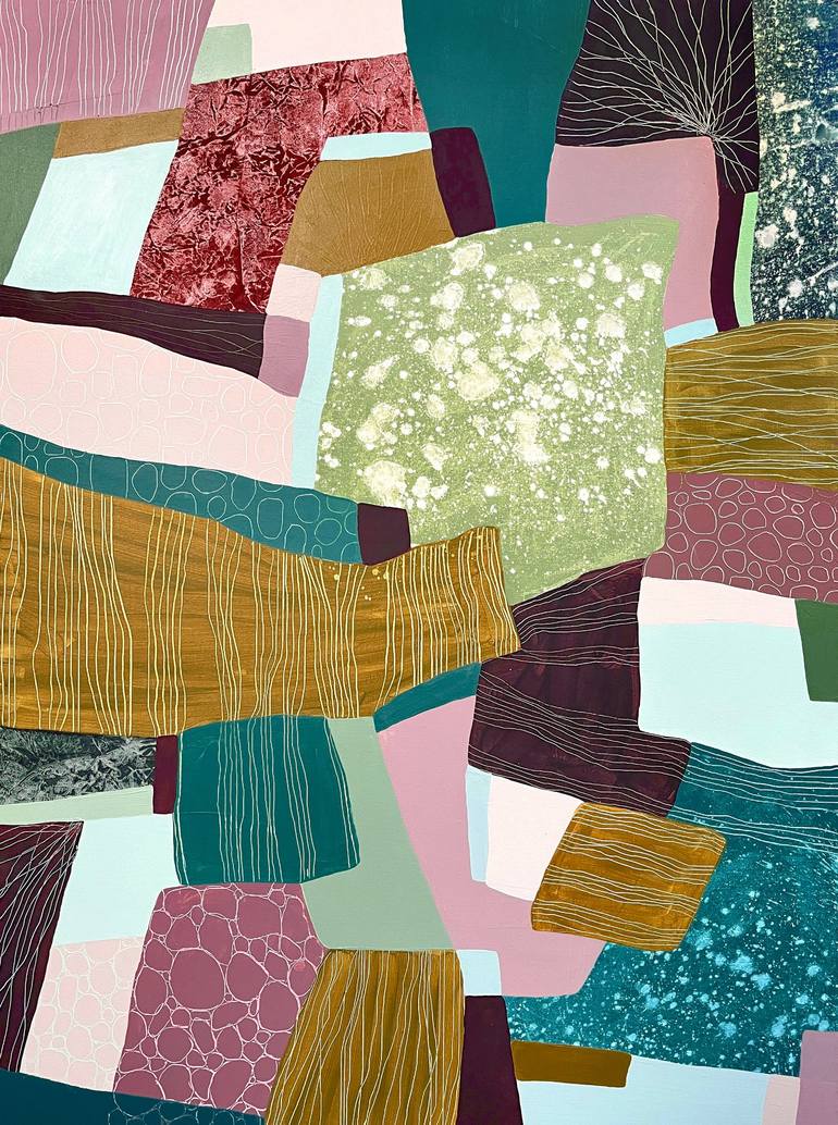 Original Geometric Abstract Paintings by Cristina Dalla Valentina