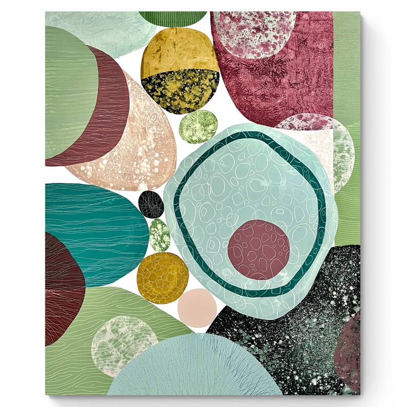 Original Geometric Abstract Painting by Cristina Dalla Valentina