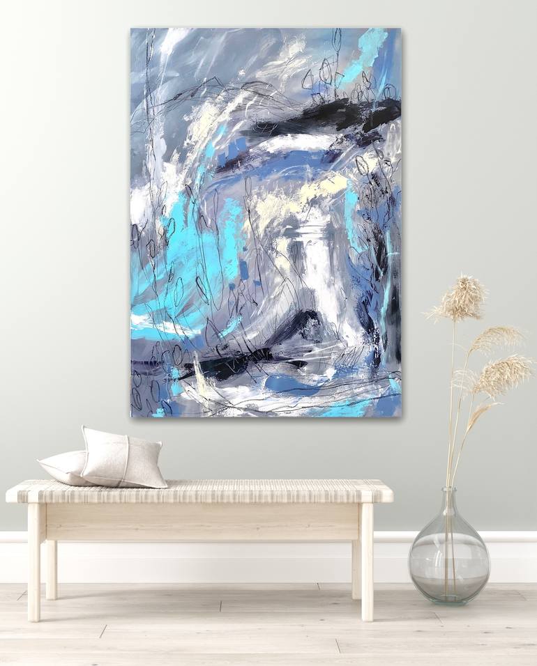 Original Abstract Expressionism Abstract Painting by Cristina Dalla Valentina