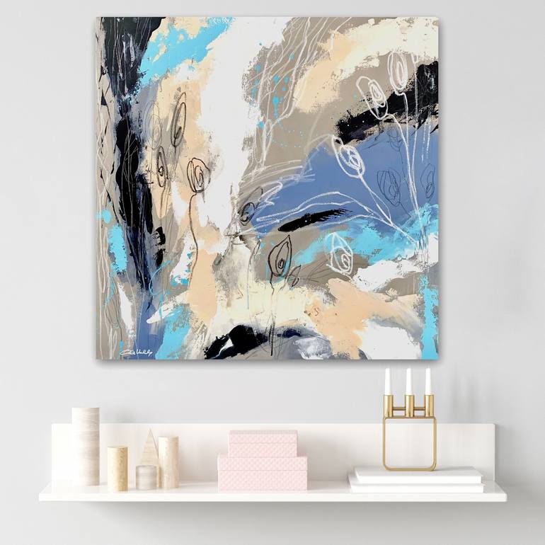 Original Abstract Expressionism Abstract Painting by Cristina Dalla Valentina