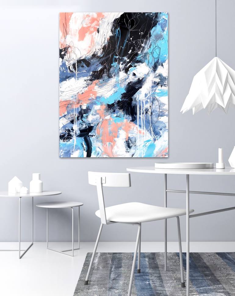Original Abstract Expressionism Abstract Painting by Cristina Dalla Valentina