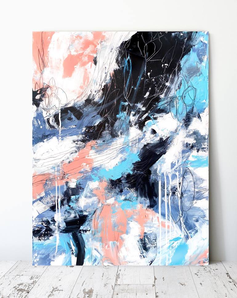 Original Abstract Expressionism Abstract Painting by Cristina Dalla Valentina