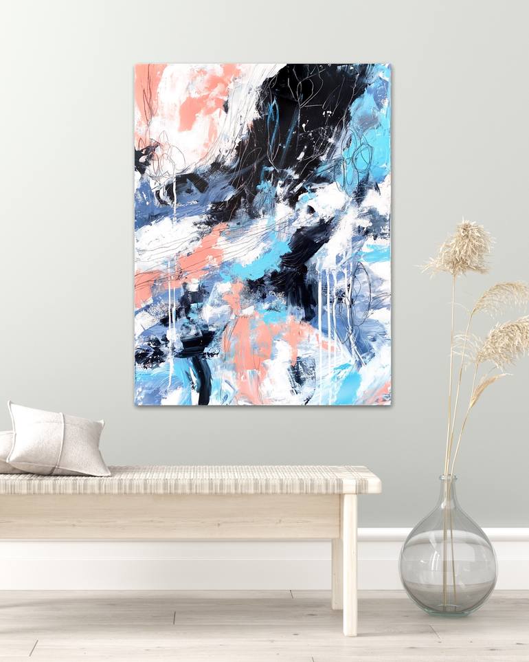 Original Abstract Expressionism Abstract Painting by Cristina Dalla Valentina