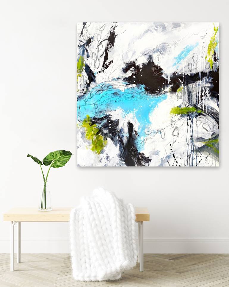 Original Abstract Expressionism Abstract Painting by Cristina Dalla Valentina