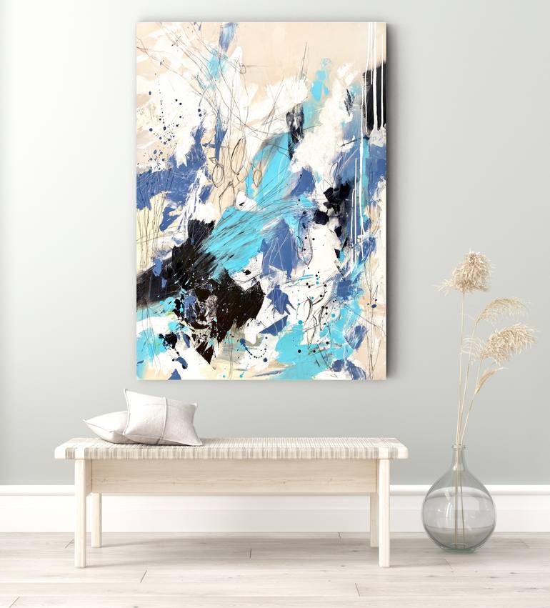 Original Abstract Expressionism Abstract Painting by Cristina Dalla Valentina