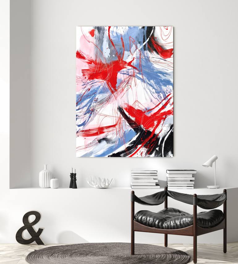 Original Abstract Expressionism Abstract Painting by Cristina Dalla Valentina