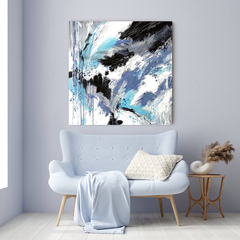 Original Abstract Expressionism Abstract Painting by Cristina Dalla Valentina