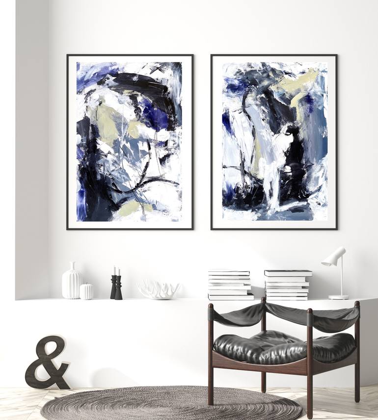 Original Abstract Expressionism Abstract Painting by Cristina Dalla Valentina