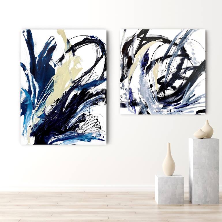 Original Abstract Expressionism Abstract Painting by Cristina Dalla Valentina