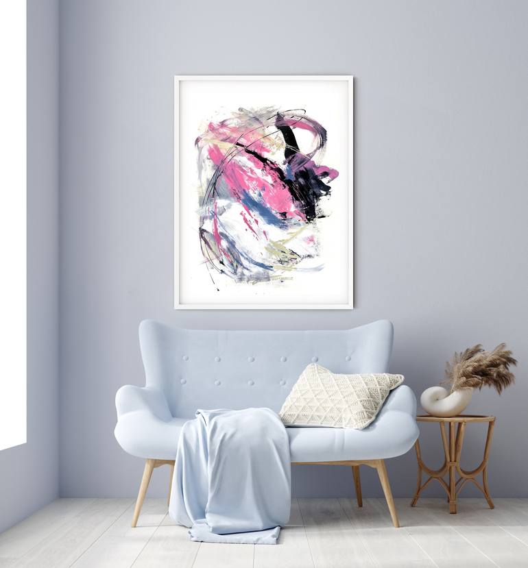 Original Abstract Expressionism Abstract Painting by Cristina Dalla Valentina