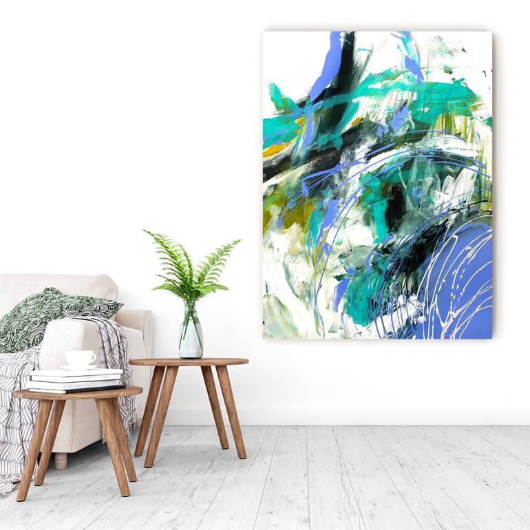 Original Abstract Expressionism Abstract Painting by Cristina Dalla Valentina