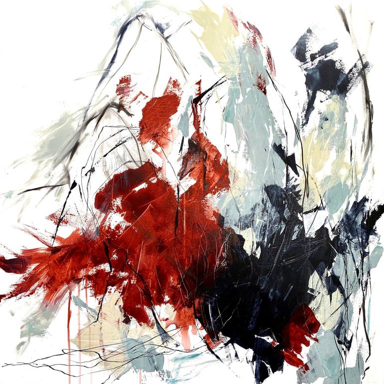 Original Abstract Expressionism Abstract Painting by Cristina Dalla Valentina